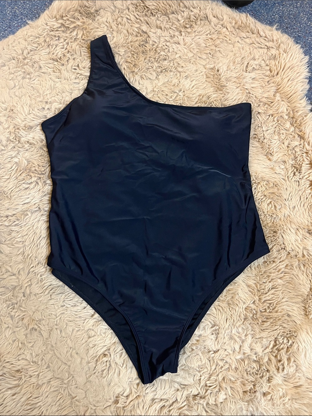 SHEIN Black One-Shoulder One-Piece Swimsuit - Size 2XL